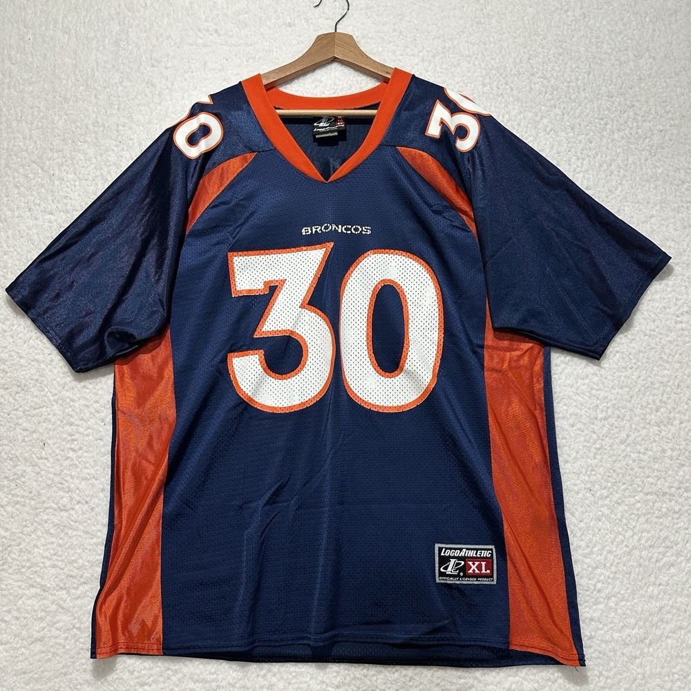 Vintage Logo Athletic NFL Denver Broncos Terrell Davis #30 Jersey Sz XL USA Made